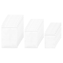 Прозрачный Пластиковые сумки на молнии, многоразовые маленькие сумки для хранения ювелирных изделий, верхнего уплотнения, прямоугольные, прозрачные, односторонняя толщина: 3.1 мил(0.08мм), 6~15x4~10 см, 300 шт / комплект