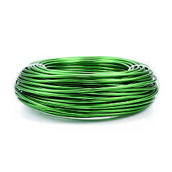 Green Round Aluminum Wire, Bendable Metal Craft Wire, for DIY Jewelry Craft Making, Green, 9 Gauge, 3.0mm, 25m/500g(82 Feet/500g)