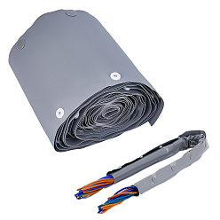 Gray PVC Snap Wire Protection Sleeve, Flat, Gray, 100x0.5~4mm, 15m/roll