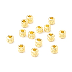 Real 18K Gold Plated Brass Beads, Long-Lasting Plated, Column, Real 18K Gold Plated, 4x3.5mm, Hole: 1.8mm