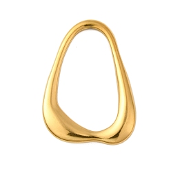 Золотой 304 подвески из нержавеющей стали, ионное покрытие (ip), очарование слезы, золотые, 30x22x3.5 мм, отверстие : 25x14 мм