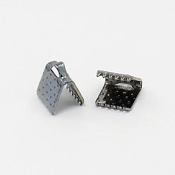 Bronce de cañón Cinta de hierro engarzado extremos, Rectángulo, gunmetal, 8x8 mm, agujero: 2 mm, sobre 5000 unidades / bolsa