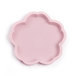 Pink Food Grade Silicone Molds, Fondant Molds, Baking Molds, For DIY Cake Decoration, Chocolate, Candy, UV Resin & Epoxy Resin Jewelry Making, Sakura Flower, Pink, 178x175.5x23mm, Sakura: 159mm