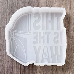 Слово Силиконовая форма своими руками, изготовление изделий из эпоксидной смолы, изготовление свечей, белые, слово, 102x105.5x26.5 мм