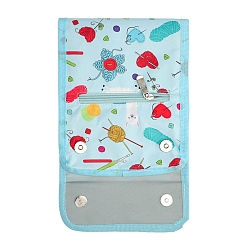 Алиса Синий Портативная сумка для вязания крючком, несколько внутренних карманов, для вязания инструментов, Алиса Блю, 22x18x2 см