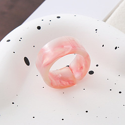 Pink Цветные акриловые регулируемые открытые манжеты для женщин, розовые, внутренний диаметр: регулируемый