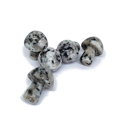 Джаспер Кунжут Натуральные фигурки целебных грибов из кунжута и яшмы, Украшения из камня с энергией Рейки, 20 мм