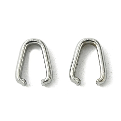 Нержавеющая Сталь Цвет Не тускнеет 304 защелкивающиеся дужки из нержавеющей стали, цвет нержавеющей стали, 7.5x6x2 мм