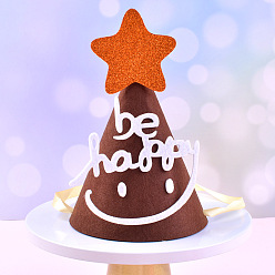 Седло Коричневый Конус из звездной ткани для вечеринок, товары для украшения детского дня рождения, седло коричневый, 120x170 мм