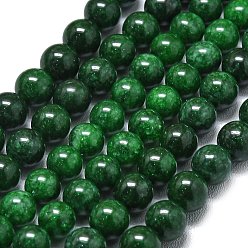 Зеленый Натуральный Malaysia нефритовые бусы пряди, окрашенная и подогревом, круглые, зелёные, 4~4.5 мм, отверстие : 0.8 мм, около 85~88 шт / нитка, 14.57~14.96 дюйм (37~38 см)