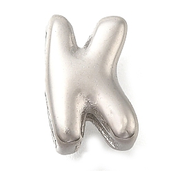 Letter K 304 из нержавеющей стали слайд прелести, цвет нержавеющей стали, Письмо K, 8.5x5.5x4 мм, отверстия : 2.5x1.5 mm и 3x1.5 мм