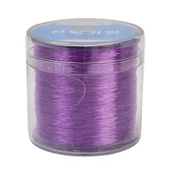 Фиолетовый Корейская эластичная эластичная нить с круглыми кристаллами, для браслетов изготовление ювелирных изделий из драгоценных камней ремесло из бисера, фиолетовые, 0.6 мм, около 284.34 ярдов (260 м) / рулон