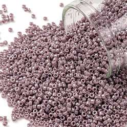 (412) Opaque AB Lavender TOHO Round Seed Beads, Japanese Seed Beads, (412) Opaque AB Lavender, 15/0, 1.5mm, Hole: 0.7mm, about 3000pcs/bottle, 10g/bottle