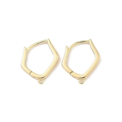 Настоящее золото 18K Латунная фурнитура, без кадмия, без никеля и без свинца, реальный 18 k позолоченный, 16x13x1.5 мм, отверстие : 1 мм