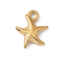 Морская звезда 304 подвески из нержавеющей стали, без никеля , ионное покрытие (ip), морская звезда, 16x14x3.5 мм, отверстие : 2.3 мм