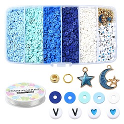 Темно-Голубой Наборы украшений своими руками из полимерной глины бусины Хейши своими руками, глубокое синее небо