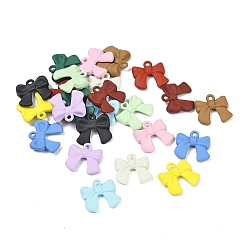 (52) Непрозрачная лаванда Акриловые подвески краскораспылительные, без свинца, без кадмии и без никеля, бантом прелести, разноцветные, 13.5x14.5x3.5 мм, отверстие : 1.5 мм