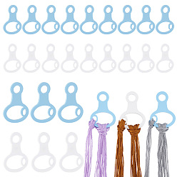 (52) Непрозрачная лаванда 30шт 2 цвета акриловые катушки мулине бобины, намоточные доски, для вышивки крестиком, хлопчатобумажной нитью, рукоделием, сделай сам, для хранения шитья, разноцветные, 50x33.5x2 мм, 15 шт / цвет