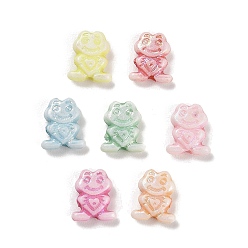 Лягушка Пластиковые бусины, ремесло бусы, животное, лягушка, 10x8.5x4 мм, отверстие : 1.8 мм, 2000 шт / 500 г