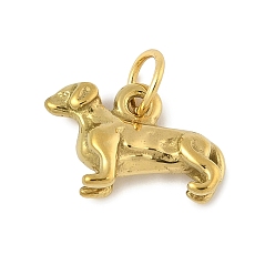 Собака 304 подвески из нержавеющей стали, с целью перехода в кольце, золотые, собака, 10.5x16x5 мм, отверстие : 4.3 мм