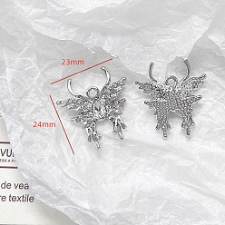 Бабочка Платинового сплава подвески, бабочка, 23x24 мм