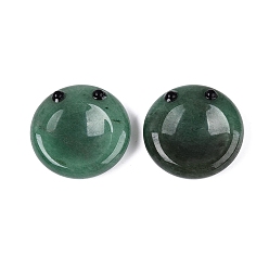 Green Aventurine Natural Green Aventurine Thumb Worry Stone, for Healing Reiki Stress Relief, Flat Round Shape, 39~40x12~15mm