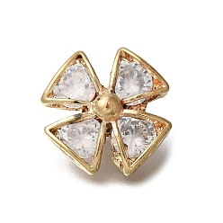 Золотой Стойка металлическая латунная микропрофилированная кубическая циркония подвески, долговечный, без свинца и без кадмия, , золотые, 17x17x7.5 мм, отверстие : 1.8 мм