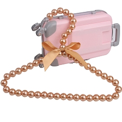 Седло Коричневый Полиуретановая вешалка для одежды миниатюрная модель, аксессуары для кукольного домика с микро-ландшафтом, со стеклянной жемчуг, притворяясь опорными украшениями, седло коричневый, 200 мм