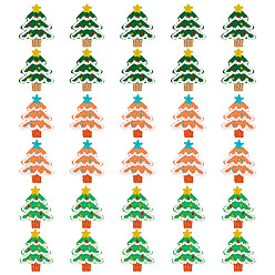 (52) Непрозрачная лаванда 30шт. 3 цвета полиэстеровые нашивки на одежду, рождественская елка, разноцветные, 52x41x2 мм, 10 шт / цвет