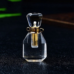 Хрусталь Подвески для флаконов для духов из натурального кристалла кварца, спа ароматерапия эфирное масло пустая бутылка подвески, 3.5x1.7 см