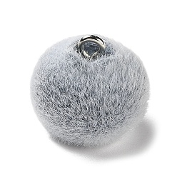 Blueberry Подвески из непрозрачной смолы с фруктовой тематикой, с железной платиной петлей, черника, 15x16.5 мм, отверстие : 2 мм