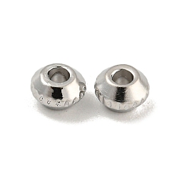 Platine Perles en laiton, sans cadmium et sans nickel et sans plomb, rondelle, platine, 3.5x2mm, Trou: 1.4mm