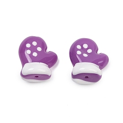 Средняя Орхидея Бусины из стеклянной эмали, окрашенные методом запекания, перчатка, средне орхидеи, 17.5x15x10 мм, отверстие : 1 мм