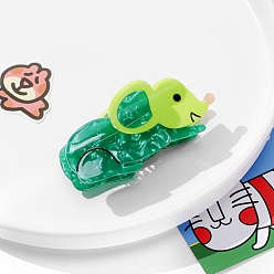 Зеленый Заколки для волос в форме когтей из ацетата целлюлозы, аксессуары для волос для женщин и девочек, мышь, зелёные, 80x43x41 мм