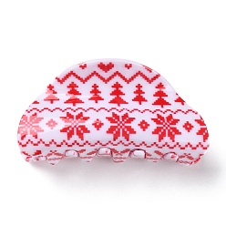 Рождественская елка Рождественская тема, заколки для волос из ПВХ с когтями, с железной фурнитурой, аксессуары для волос для женщин девушки густые волосы, рождественская елка, 43x86x36 мм