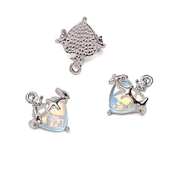 Сердце Стеклянные подвески, со сплавочной фурнитурой, платина, голубой, сердце, 17x14 мм