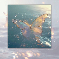 Золотистый Блокнот с рисунком бабочки, наклейки с наклейками, для офисного школьного чтения, квадратный, золотые, 76x76 мм