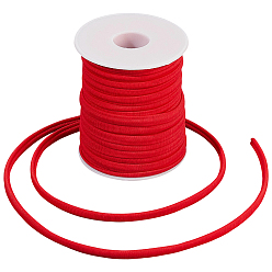 Красный 1 рулон мягкого нейлонового шнура, плоский, красные, 5x3 мм, около 21.87 ярдов (20 м) / рулон