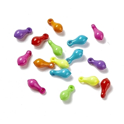 Mixed Color Opaque Acrylic Teardrop Charms, Mixed Color, 13.5x6mm, Hole: 1.2mm, 2300pcs/500g