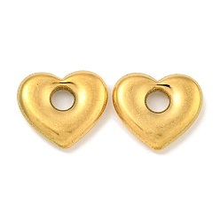 Настоящее золото 18K Ионное покрытие (ip) 304 подвески из нержавеющей стали, шарма сердца, реальный 18 k позолоченный, 15x17x3.5 мм, отверстие : 4 мм