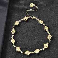 Shell Shape 304 браслеты из нержавеющей стали ссылка для женщин, золотые, формы раковины, 9 дюйм (22.8 см)