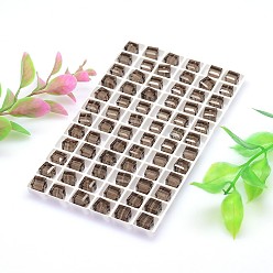 Tan Faceted Cube Imitation Austrian Crystal Bead Strands, Grade AAA, Tan, 6x6mm, Hole: 0.7~0.9mm, about 68pcs/strand, 15.7 inch
