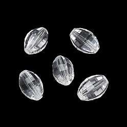 Clear Glass K9 Glass, Imitation Austrian Crystal Beads, Faceted, Oval, Clear, 11x8mm, Hole: 0.8~1.4mm