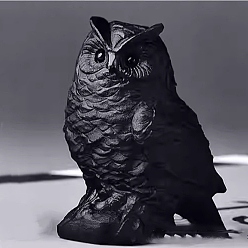 Обсидиан Натуральный обсидиан, украшение из обсидиана, украшение для домашнего рабочего стола, ремесло, сова, 60 мм