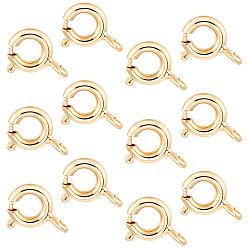 Champagne Gold 50шт. латунные пружинные застежки-кольца, без никеля , шампанское золото, 6x1.5 мм, отверстие : 1.5 мм
