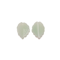 Dark Sea Green Glass Pendants, Leaf Charms, Dark Sea Green, 24x17.5x4.5mm, Hole: 1.2mm