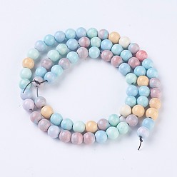 Natural Agate Natural Rainbow Alashan Agate Strands, Dyed, Round, 6mm, Hole: 1.2mm, about 72~73pcs/strand, 15.6 inch(39.5cm)