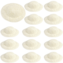 (404) Непрозрачное AB Кислое яблоко 40 шт. мини-шляпки для кукол из ткани, аксессуары для украшения кукол, цветочный белый, 50x12 мм