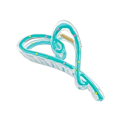 Голубой Заколки для волос с когтями из смолы, аксессуары для волос для женщин и девочек, сердце, голубой, 120x57x50 мм