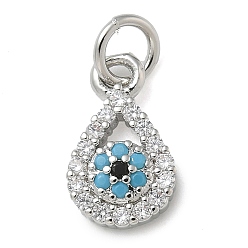 Платина Стойка металлическая латунная микропрофилированная кубическая циркония подвески, долговечный, без свинца и без кадмия, слезинки, с целью перехода в кольце, платина, 12x7.5x2.5 мм, отверстие : 3 мм